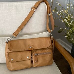 Authentic Fossil Leather Crossbody Bag